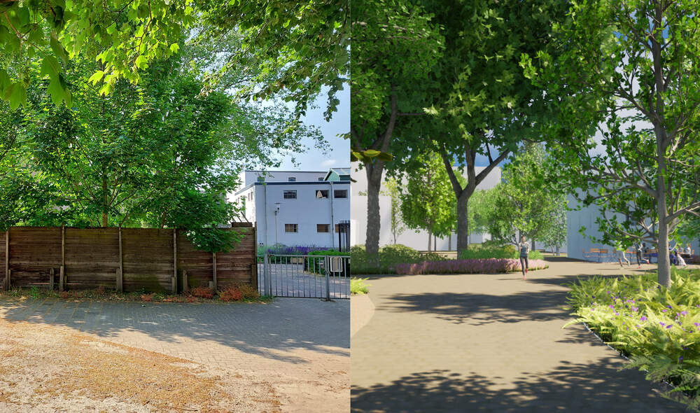 Schetsontwerp Griftpark – Hofstraat, mei 2023