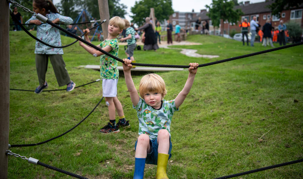 Een gezonde buurt is een buurt waar kinderen creatief kunnen spelen, waar bewoners elkaar kunnen ontmoeten en waar iedereen lekker kan bewegen en tot rust kan komen