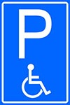 Bord E6 - gehandicaptenparkeerplaats